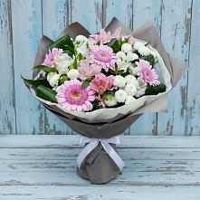 Букет цветов из:  Герберы, Альстромерии и Хризантемы #REPLACE_PRED# Казинке Ставропольский край