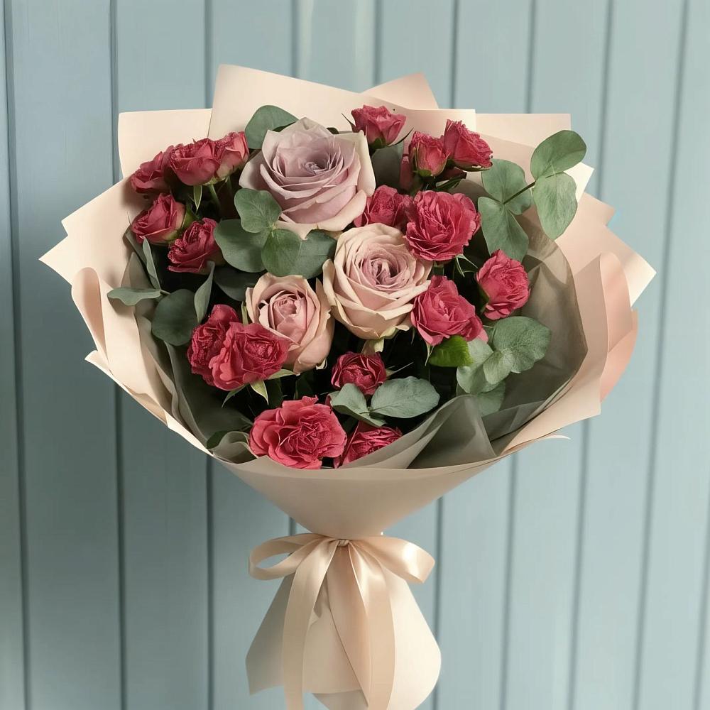 Букет цветов из: Гвоздики и Розы в Казинке Ставропольский край