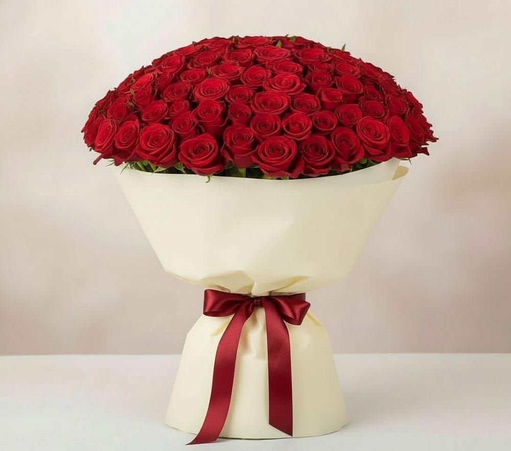 Букет 101 Красная роза Милано в Казинке Ставропольский край