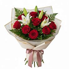 Букет цветов из:  Лилии и Розы #REPLACE_PRED# Казинке Ставропольский край