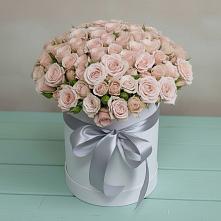 Цветочная композиция из Розы в шляпной коробке в Казинке Ставропольский край