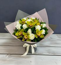 Букет цветов из:  Орхидеи и Розы в Казинке Ставропольский край