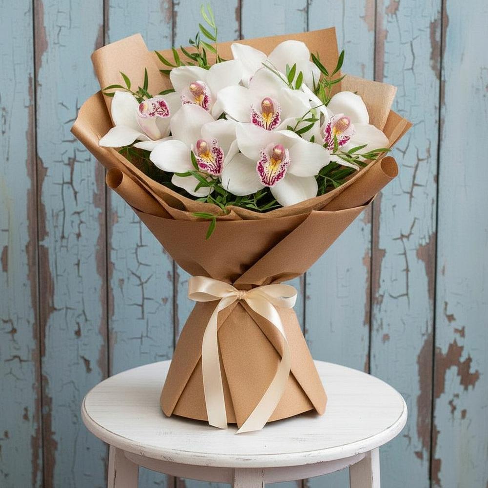 Букет цветов из: Орхидеи и Розы в Казинке Ставропольский край