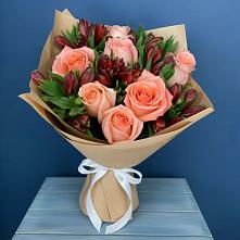 Букет цветов из:  Розы и Альстромерии в Казинке Ставропольский край