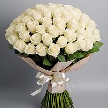Букет 101 беля роза Белоснежка в Казинке Ставропольский край