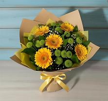 Букет цветов из:  Герберы и Хризантемы в Казинке Ставропольский край