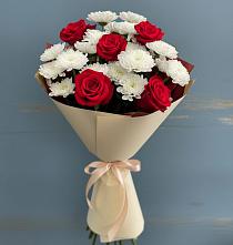 Букет цветов из:  Розы и Хризантемы в Казинке Ставропольский край