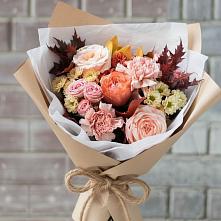 Букет цветов из:  Гвоздики, Хризантемы и Розы в Казинке Ставропольский край
