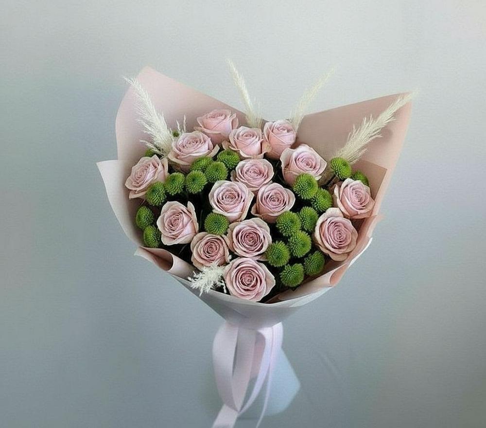 Букет цветов из: Розы и Хризантемы в Казинке Ставропольский край