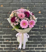 Букет цветов из:  Герберы и Хризантемы в Казинке Ставропольский край