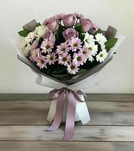 Букет цветов из:  Хризантемы и Розы в Казинке Ставропольский край