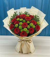 Букет цветов из:  Розы и Хризантемы в Казинке Ставропольский край