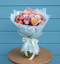 Букет цветов из:  Хризантемы и Розы в Казинке Ставропольский край