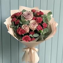 Букет цветов из:  Гвоздики и Розы в Казинке Ставропольский край