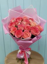 Букет 15 Розовых роз Равель в Казинке Ставропольский край