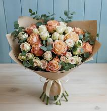 Букет цветов из:  Альстромерии и Розы в Казинке Ставропольский край