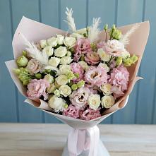 Букет цветов из:  Альстромерии и Розы в Казинке Ставропольский край
