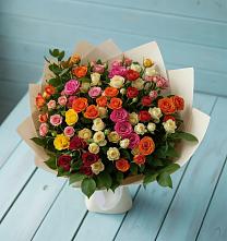 Букет Микс из разноцветных кустовых роз #REPLACE_PRED# Казинке Ставропольский край